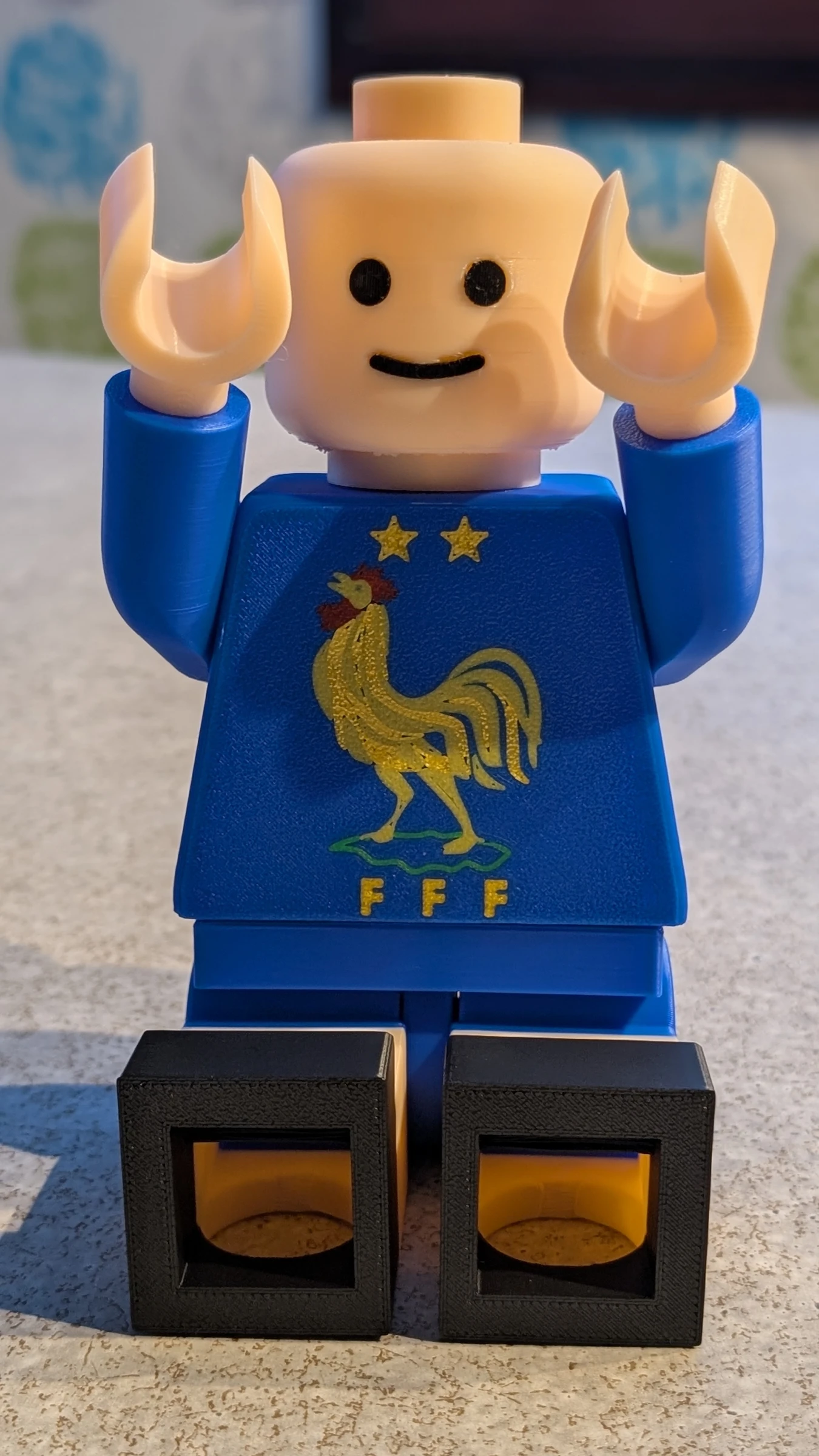 Gigantische baksteen figuur Frans voetbalteam - Gouden editie (20cm) – photo 3